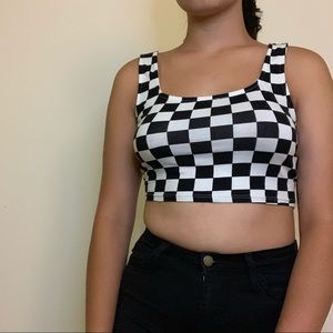 Checkered crop top